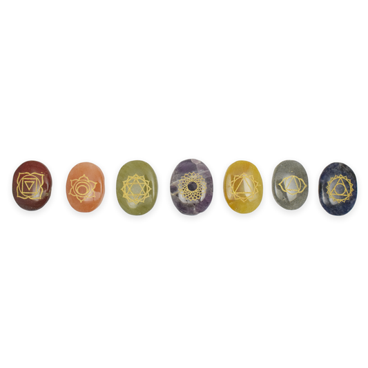 7 Chakra symbol Oval Set