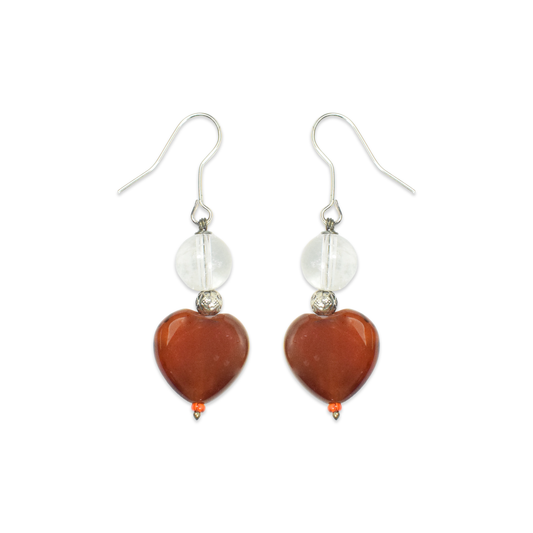 Carnelian & Spartik Drop Dangle Earrings