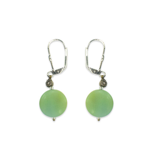 Green Aventurine Drop Dangle Earrings