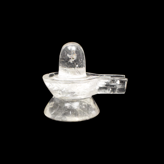 4.5" Natural Clear Quartz Shivling - 1550gm (Approx)