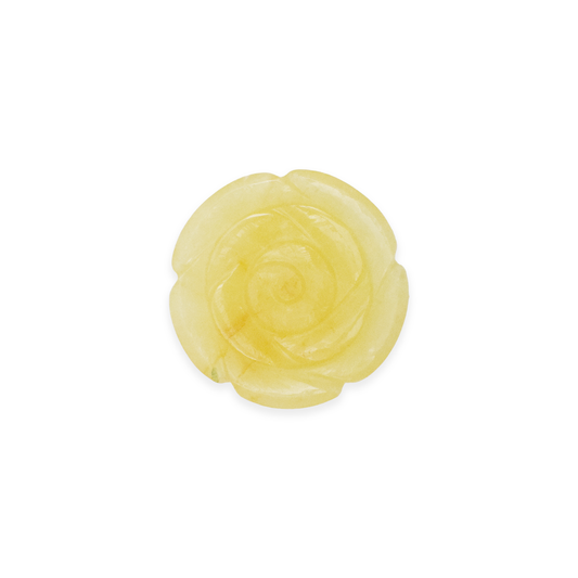 1.5" Yellow Aventurine Rose Flowers for Showpiece, Vastu & Feng Shui