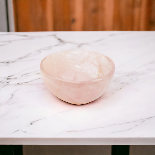 3" Rose Quartz Crystal Bowl