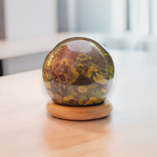 Fruit Jasper Crystal Sphere Ball - Rekhi / Healing / Energy . (205 - 215) gm