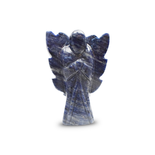 4.75'' Sodalite Angel Crystal Idol Showpieces-270 Gm (Approx) Statue Figurine for Home Decoration