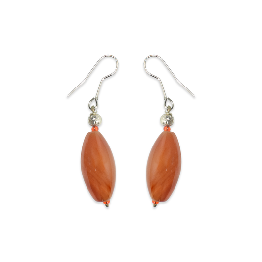 Carnelian Drop Dangle Earrings