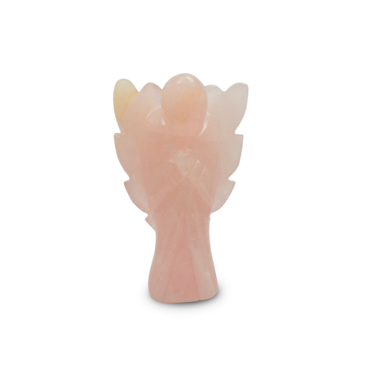 4.75'' Rose Quartz Angel Crystal Idol Showpieces-350 Gm (Approx.) Statue Figurine for Home Decoration