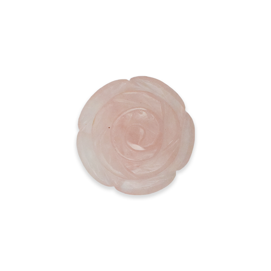 1.5" Rose Quartz Rose Flowers for Showpiece, Vastu & Feng Shui