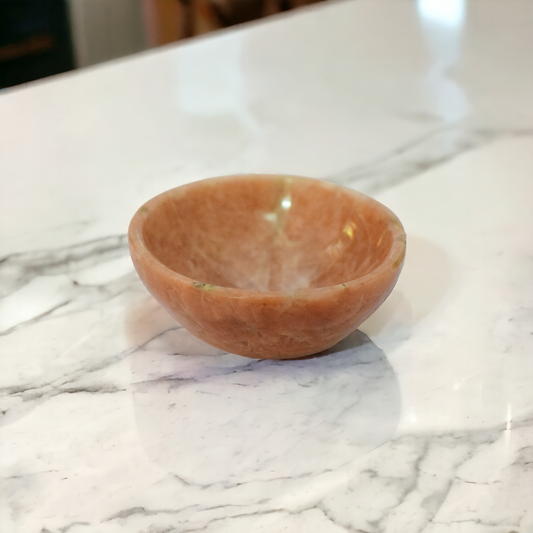 2" Peach Moonstone Crystal Bowl