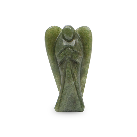 2" Natural Green Jade Angel