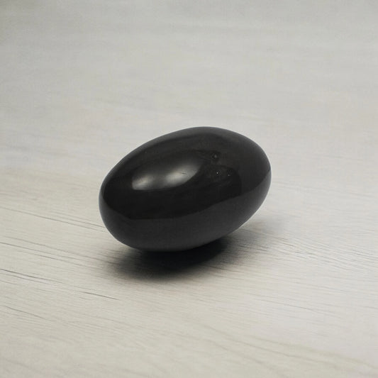 4" Natural Black Obsidian Lingam - 480 gm (Approx)