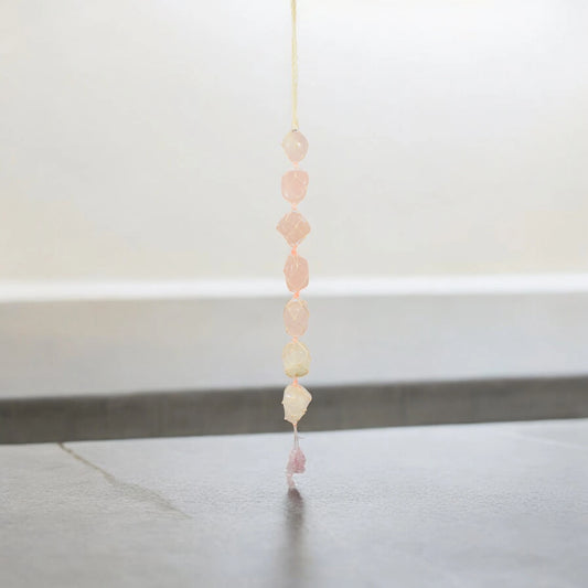 Rose Quartz Tumble Stones For Car Hanging & Door Hanging