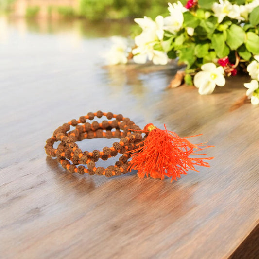 5 Mukhi Nepali Rudraksha Mala 108+1 Beads (3mm)