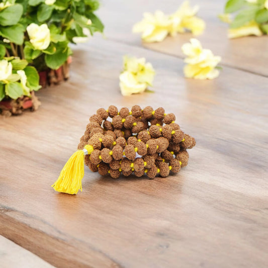 9 Mukhi Nepali Rudraksha Mala 108+1 Beads (10mm)