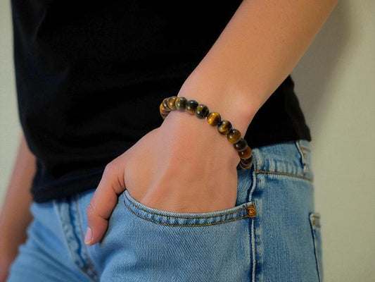 Golden Tiger Eye Luxe Bead Bracelet