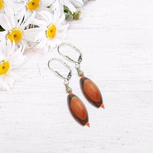 Carnelian Drop Dangle Earrings