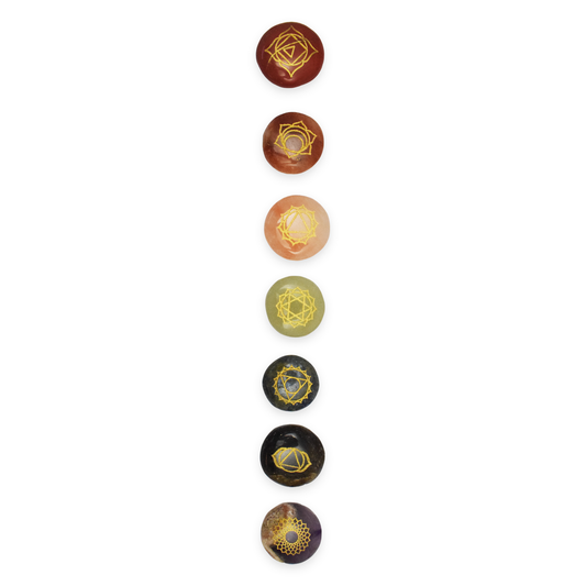 7 Chakra symbol Round Set