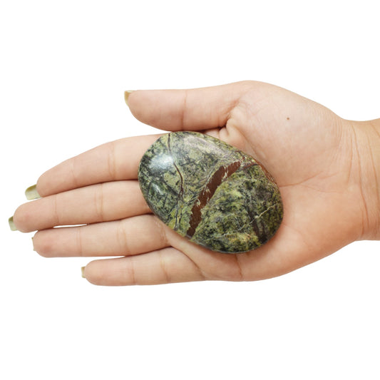 Natural Forest Jasper Healing Crystal palm Stone for Meditation (80-90 Gm)