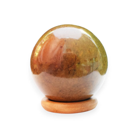 Picture Jasper Crystal Sphere Ball - Rekhi / Healing / Energy . (355 - 365) gm