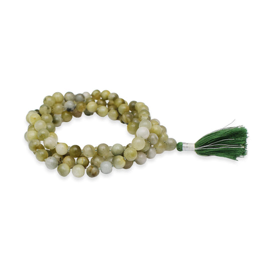 Natural Cats Eye Mala 8 mm Round beads, Natural Healing Stone for Japa 108 Beads