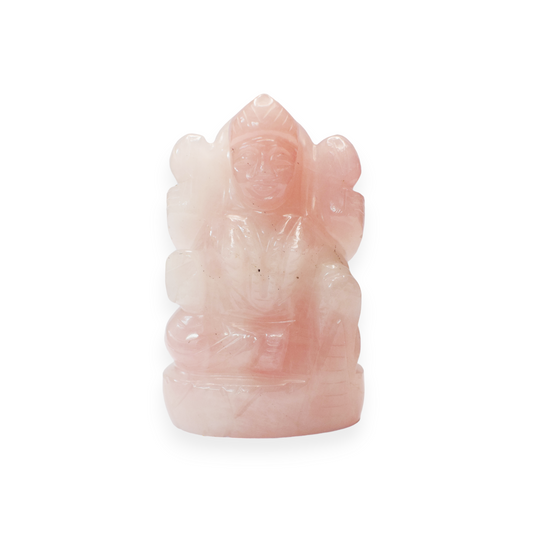 3.2 "Rose Quarts Crystal Laxmi Idol Showpieces 190-200 Gm Laxmi Statue Figurine for Home Décoration