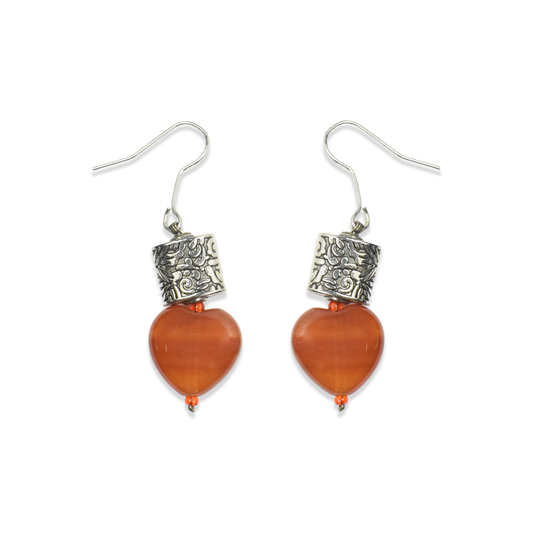 Carnelian Drop Dangle Earrings