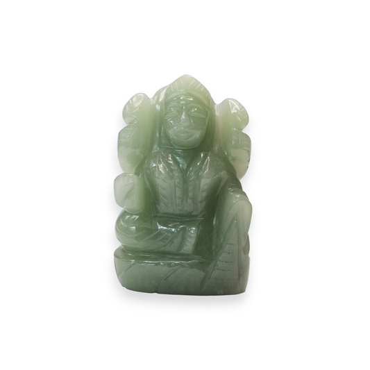 2.7 " Green Aventurine Crystal Laxmi Idol Showpieces 140-150 Gm Laxmi Statue Figurine for Home Décoration