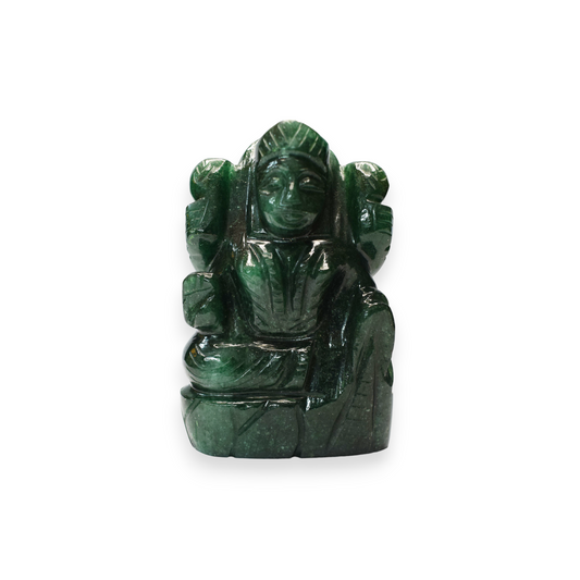 3 " Green Jade Crystal Laxmi Idol Showpieces 185-195 Gm Laxmi Statue Figurine for Home Décoration