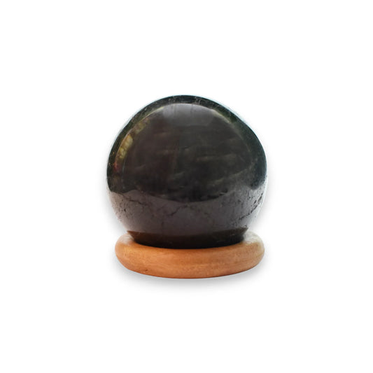 Black  Tourmaline Crystal Sphere Ball - Rekhi / Healing / Energy . (215 - 225) gm