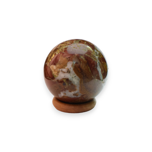 Red Jasper Crystal Sphere Ball - Rekhi / Healing / Energy . (370 - 380) gm