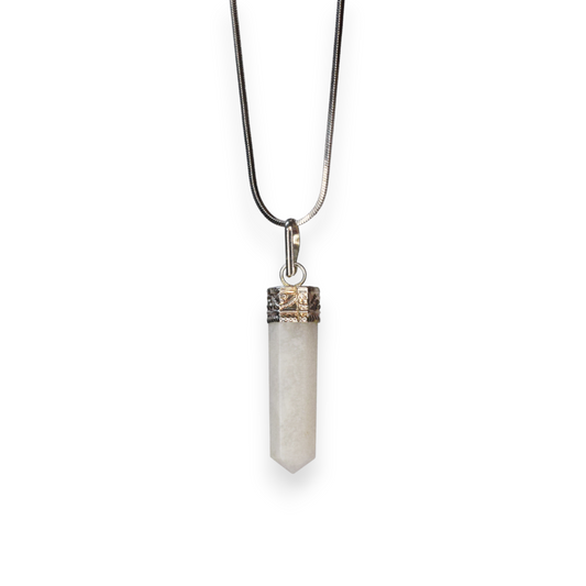 Scolecite Bullet/Pencil Shape Crystal Stone Pendant Locket