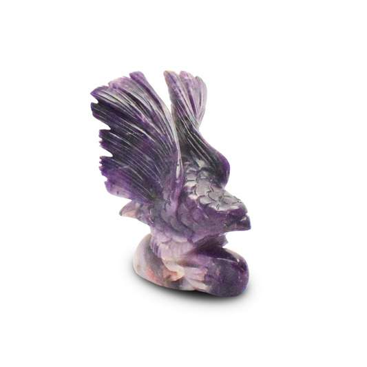 6" Lepidolite Eagle Sculpture Hand Carved-930gm(Approx)