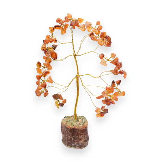 Carnelian Crystal Tree 100 Beads (Happiness & Self-esteem)