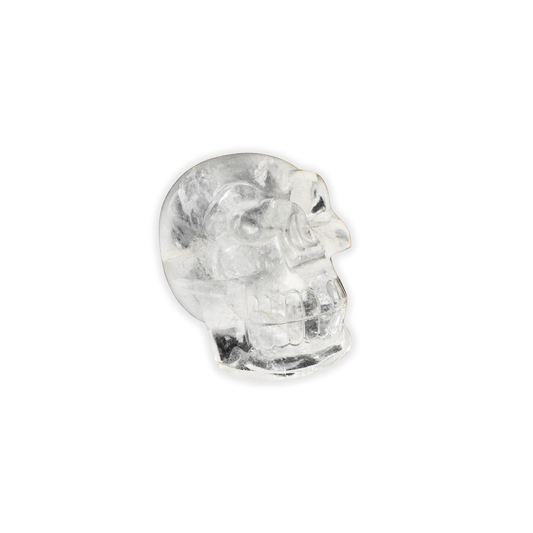 Natural Clear Quartz Crystal Skull Showpiece - 7.62 cm Handcrafted Showpiece (820 Gram)