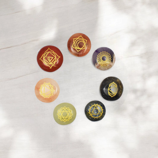 7 Chakra symbol Round Set