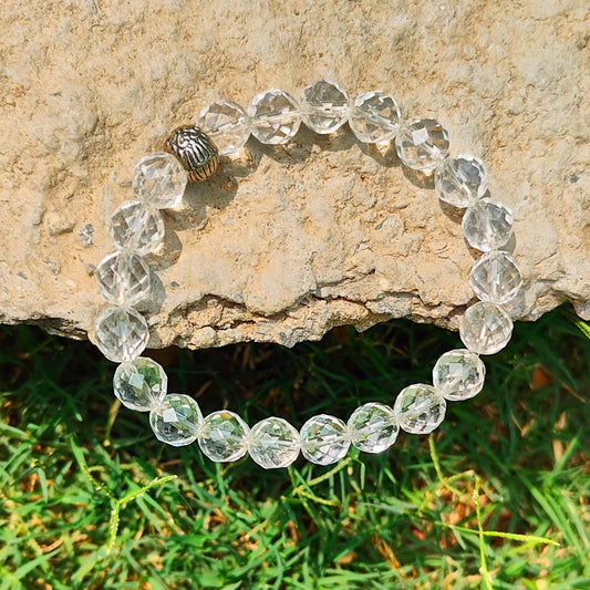 Natural Clear Quartz  Bracelet, Gemstone Bracelet for Unisex