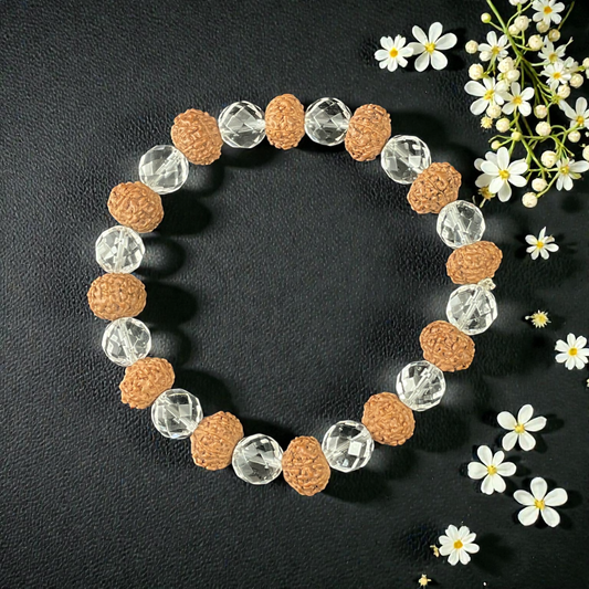 9 Mukhi & Sphatik Rudraksha Bracelet