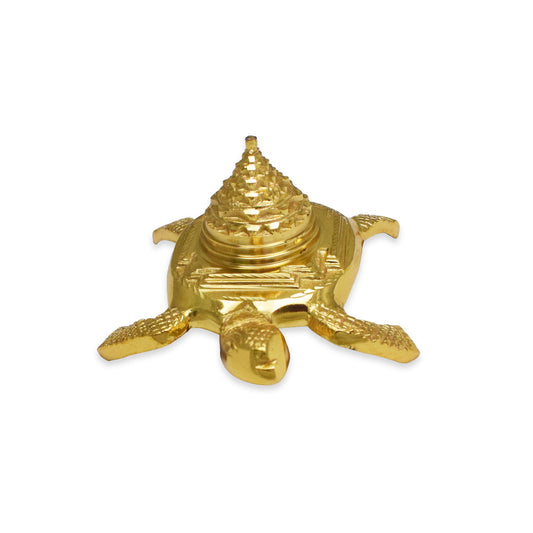 Brass Kurm Meru Shri Yantra - 12.7 cm Ideal For Home/Office - 220 g (Approx)