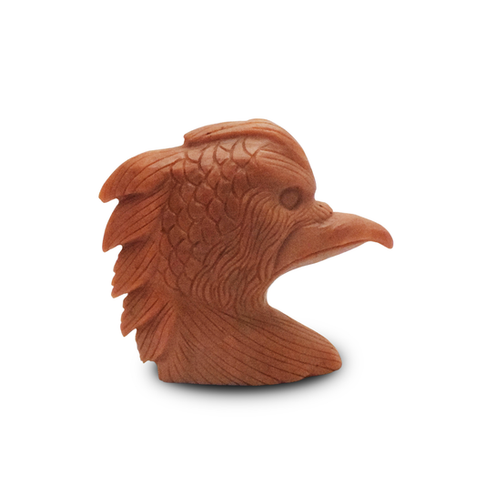 5" Red Aventurine Eagle Sculpture Hand Carved-940gm(Approx)