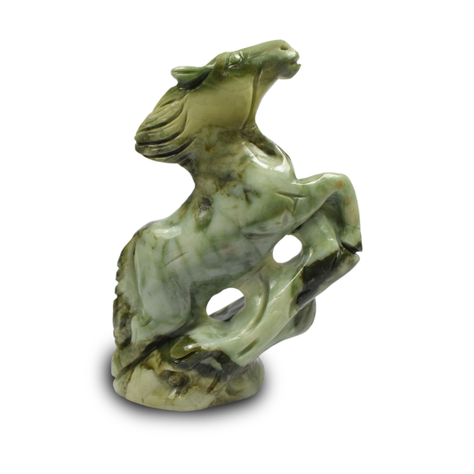 6" Serpentine Horse Sculpture Hand Carved-549gm(Approx)