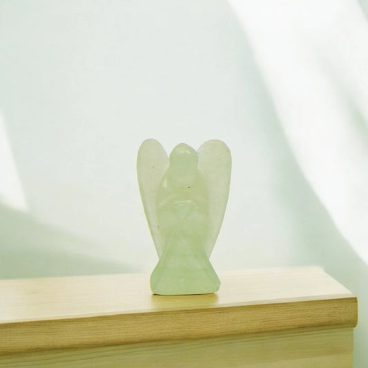 1" Natural green aventurine Angels