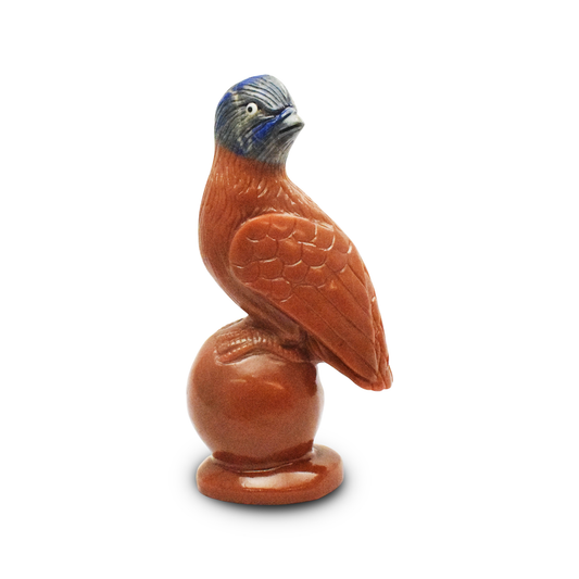 8.5" Red Aventurine Parrot Sculpture Hand Carved-1510gm(Approx)