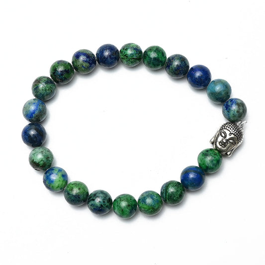 Natural Azurite  Bracelet, Gemstone Bracelet 8mm Beads