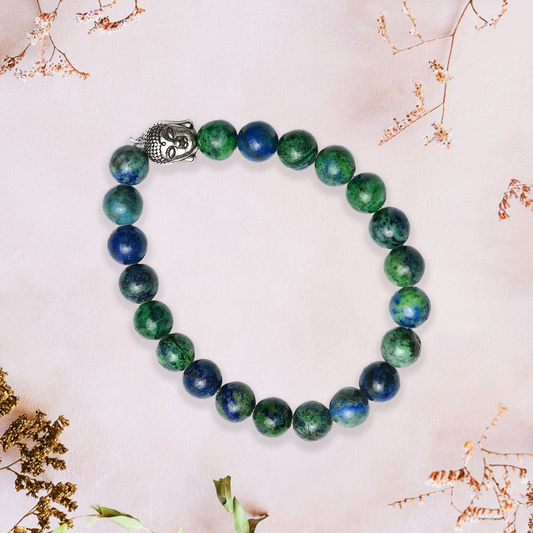 Natural Azurite  Bracelet, Gemstone Bracelet 8mm Beads