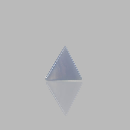 Blue Lace Agate Smooth Cabochon Triangle Shape Stone - 11.25 Ct