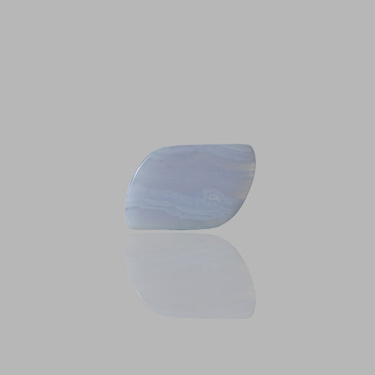 Blue Lace Agate Smooth Cabochon Free Form Shape Stone - 17.5 Ct