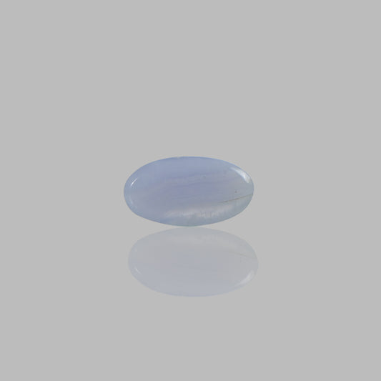 Blue Lace Agate Smooth Cabochon Oval Shape Stone - 21.1 Ct