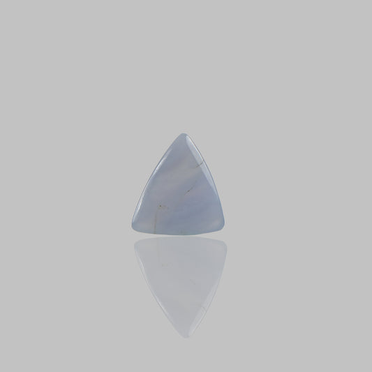 Blue Lace Agate Smooth Cabochon Triangle Shape Stone - 14.3 Ct