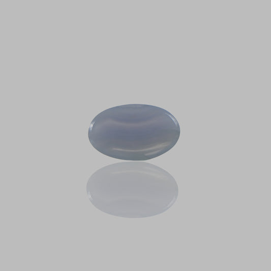 Blue Lace Agate Smooth Cabochon Oval Shape Stone - 15 Ct