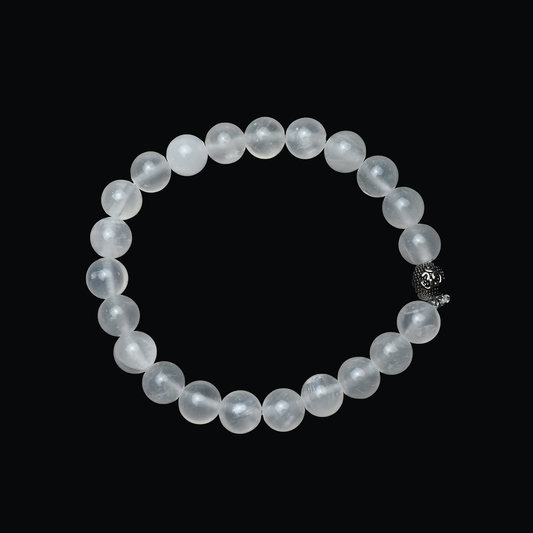 Natural Clear Quartz  Bracelet, Gemstone Bracelet 8mm Beads