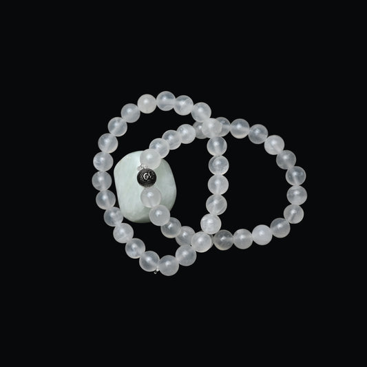 Natural Clear Quartz  Bracelet, Gemstone Bracelet 8mm Beads